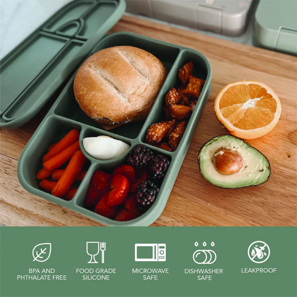 noüka Large Silicone Sealed Lunch Box (Leaf)