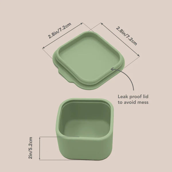 noüka Mini Snack Cups 2Pk (Leaf/Fern)