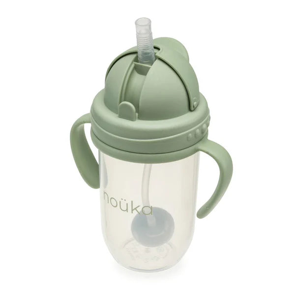 noüka Non-Spill Weighted Straw Cup 9oz (Moss)