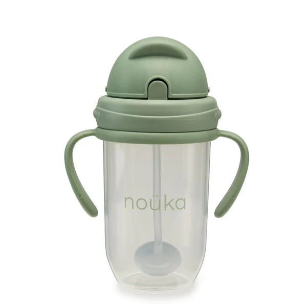 noüka Non-Spill Weighted Straw Cup 9oz (Moss)