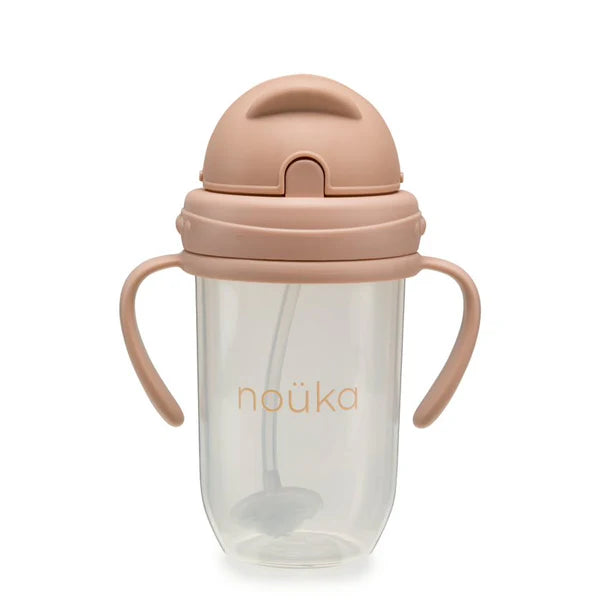 noüka Non-Spill Weighted Straw Cup 9oz (Soft Blush)