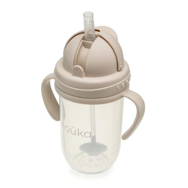 noüka Non-Spill Weighted Straw Cup 9oz (Soft Sand)