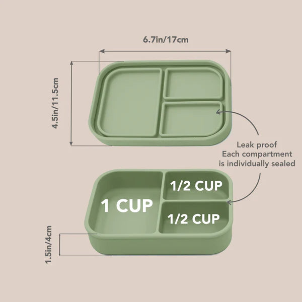 noüka Small Silicone Sealed Lunch Box (Leaf)