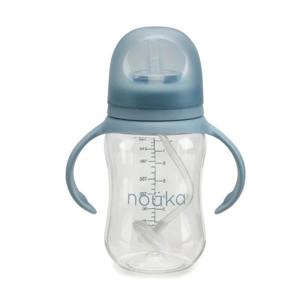 noüka Transitional Sippy/Weighted Straw Cup (Wave)