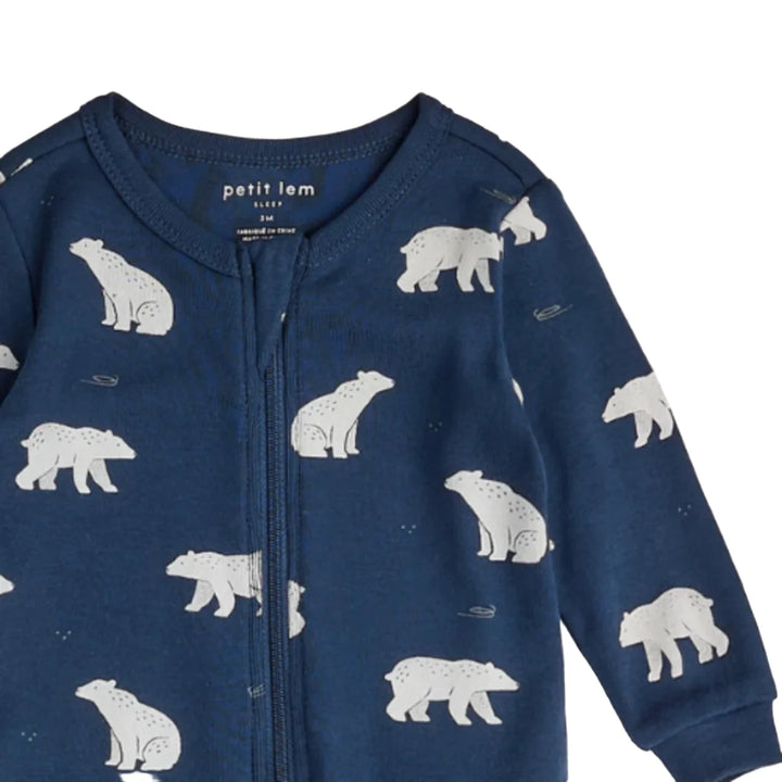 Petit Lem 17P04 Sleeper (Polar Bear on Deep Blue)