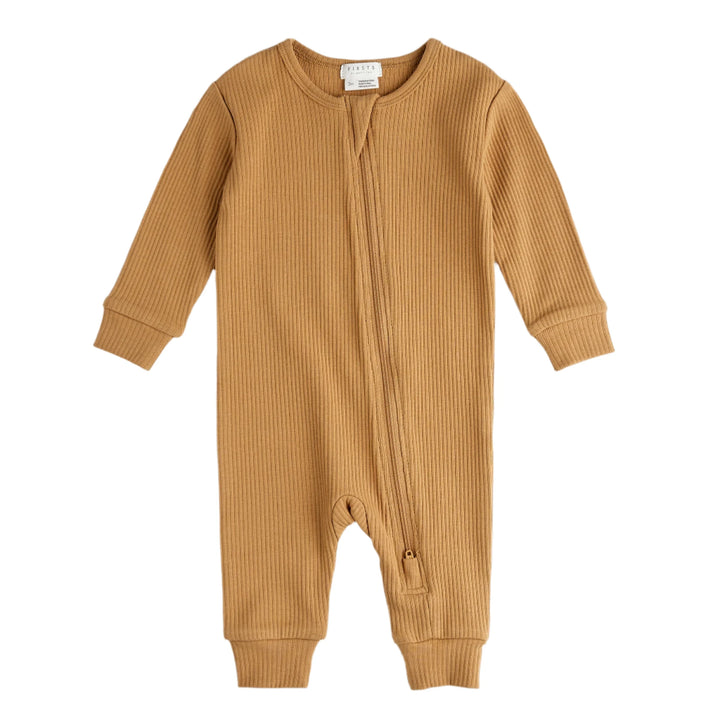 Petit Lem 22Q01 Modal Ribbed Sleeper (Tan)