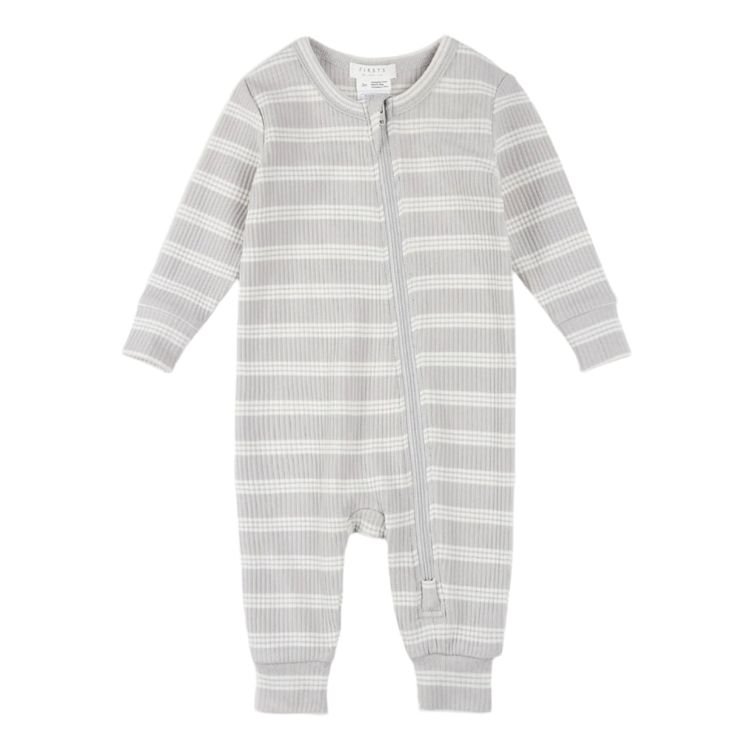 Petit Lem 33Q03 Modal Ribbed Sleeper (Multistriped Lunar Rock)