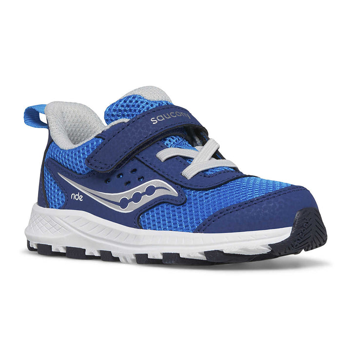 Saucony Kid's Ride 10 Jr. Sneaker (Blue/Silver)