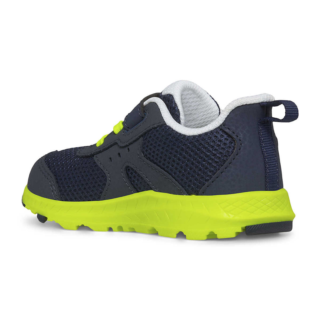 Saucony Kid's Ride 10 Jr. Sneaker (Navy/Citron)