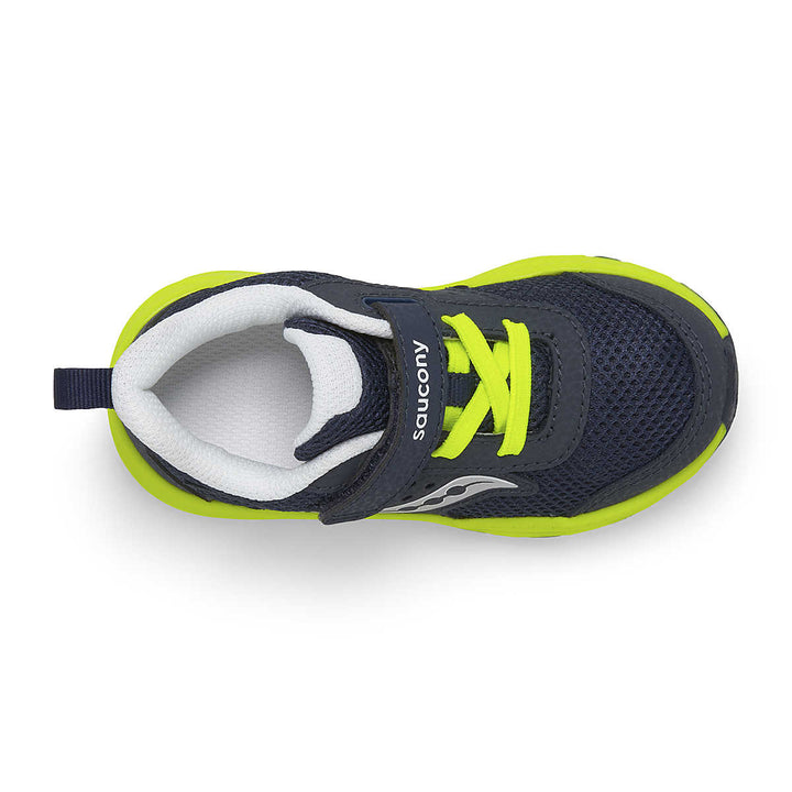 Saucony Kid's Ride 10 Jr. Sneaker (Navy/Citron)