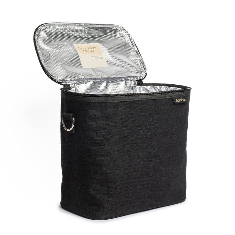 So Young Linen Lunch Poche (Black)