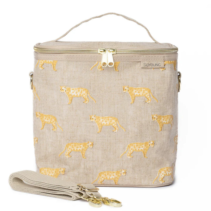 So Young Linen Lunch Poche (Golden Panthers)