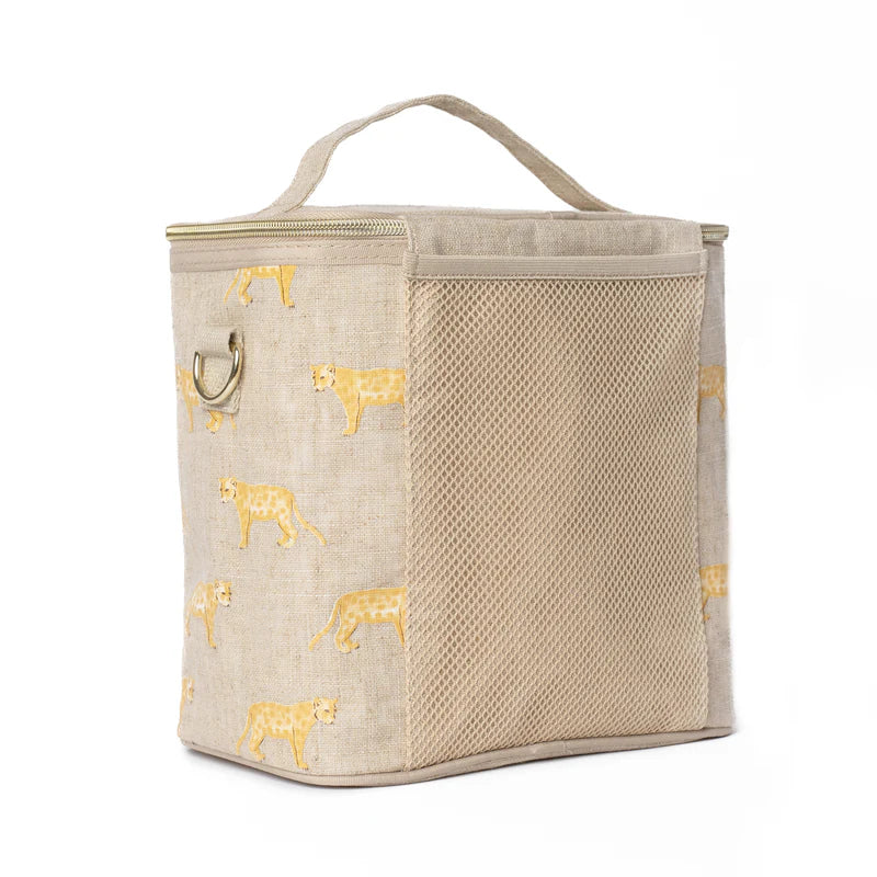 So Young Linen Lunch Poche (Golden Panthers)