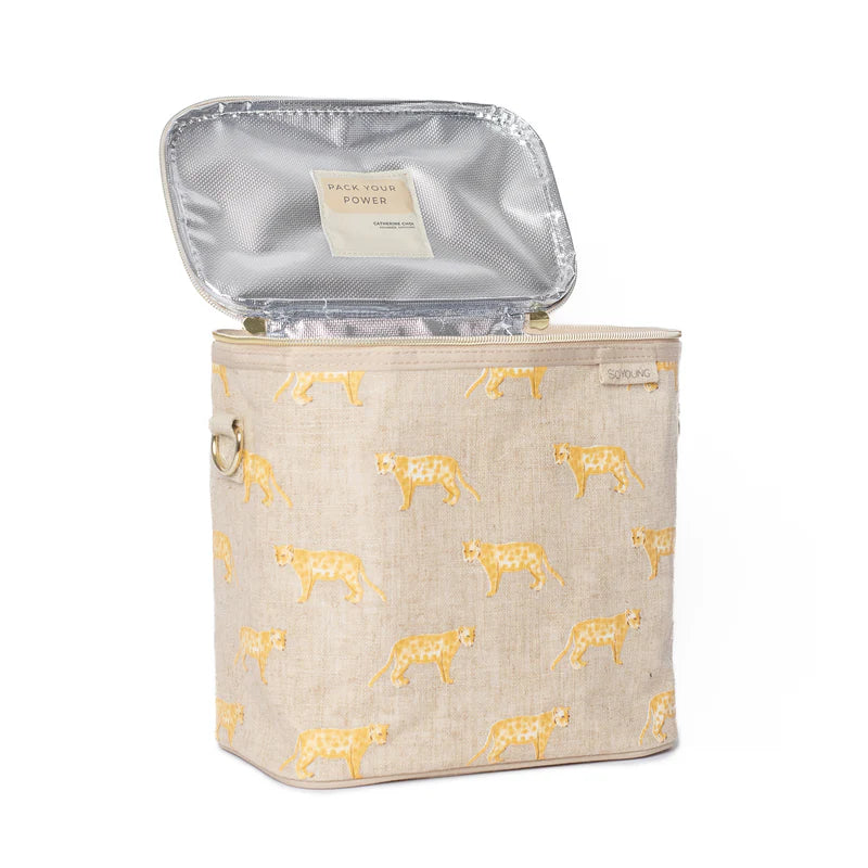 So Young Linen Lunch Poche (Golden Panthers)