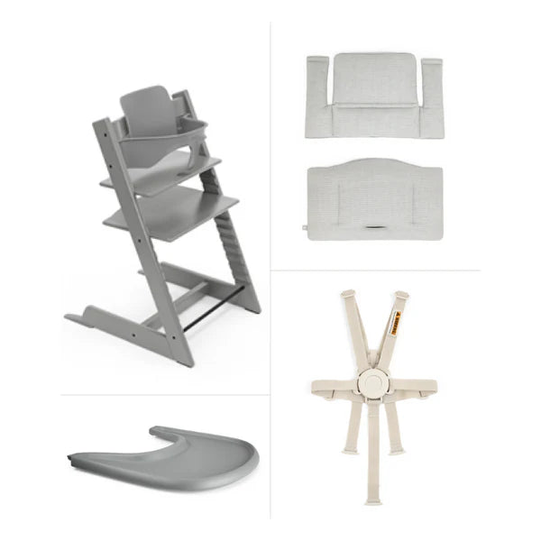 Stokke Tripp Trapp High Chair 2 Set (Storm Grey/Nordic Grey)