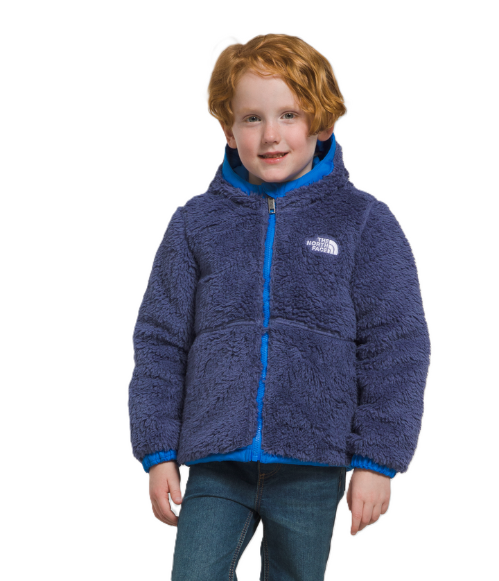 The North Face Mt Chimbo Reversible Full Zip Hooded Jacket Kids 4T Optic Blue