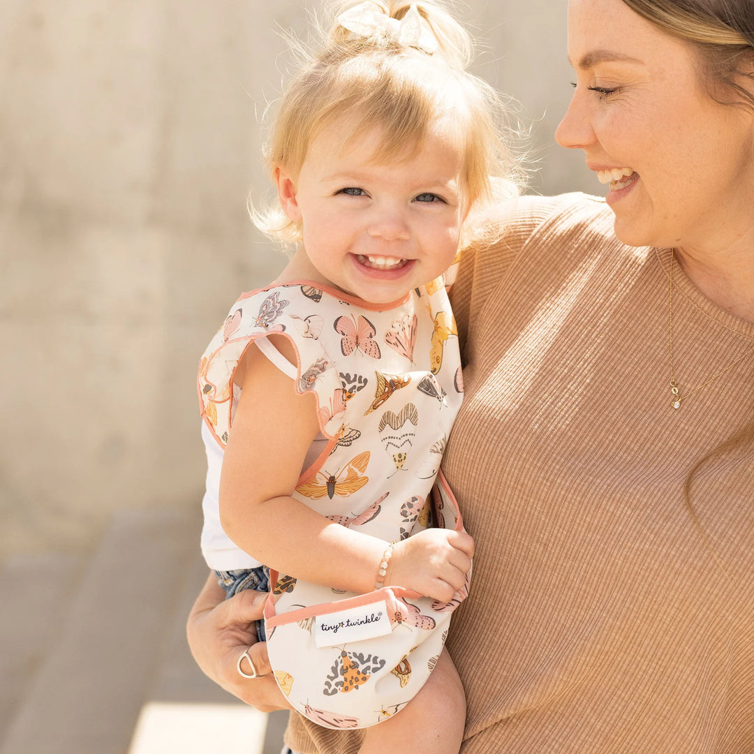 Tiny Twinkle Mess-Proof Apron Bib (Flutter)