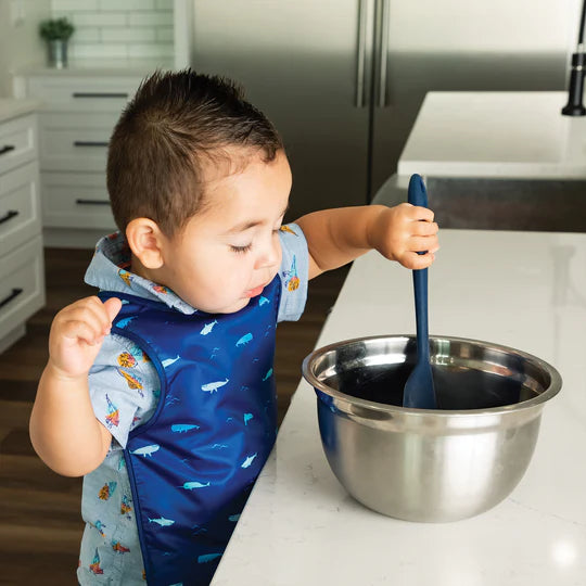 Tiny Twinkle Mess-Proof Apron Bib (Ocean Life)