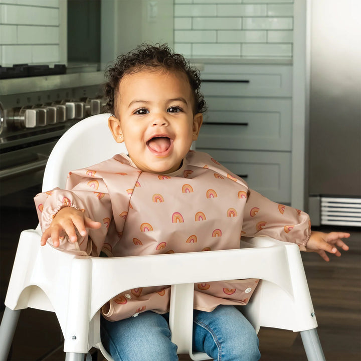 Tiny Twinkle Mess-Proof Full Sleeve Bib (Boho Rainbow)