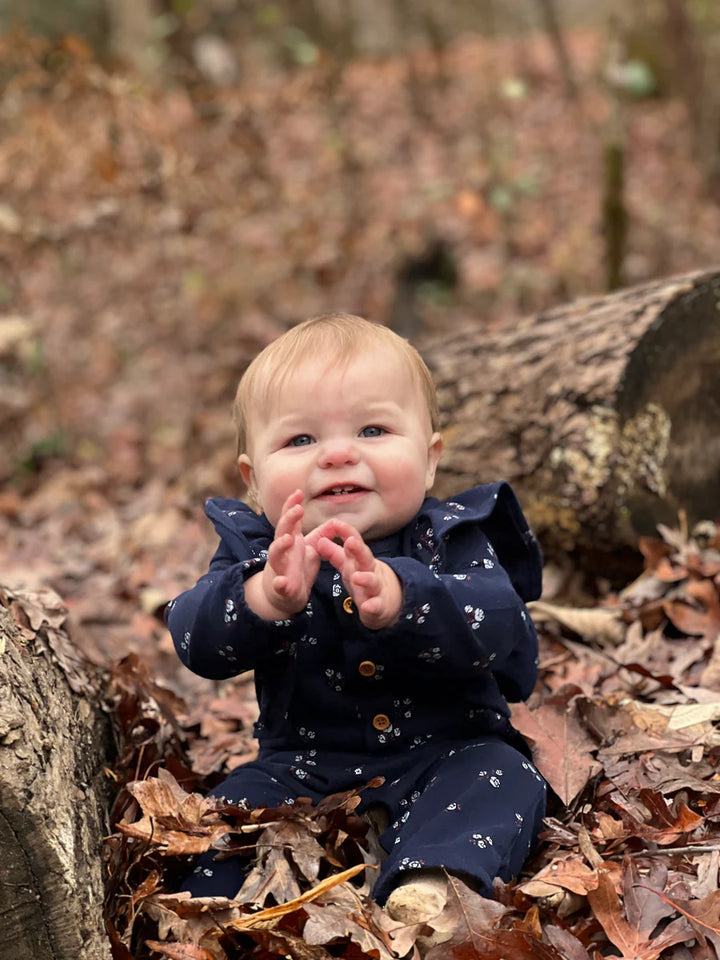 Vignette Alaya Romper (Navy Floral)