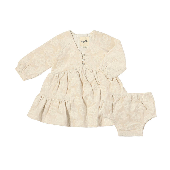 Vignette Juniper Dress (Embroidered Cream)