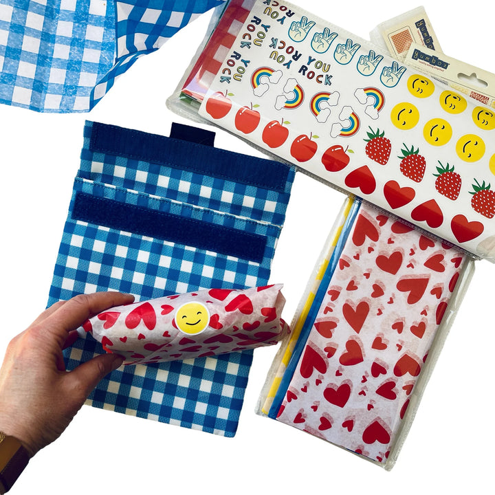 Yumbox Sandwich Paper Wrap & Stickers (Hearts)