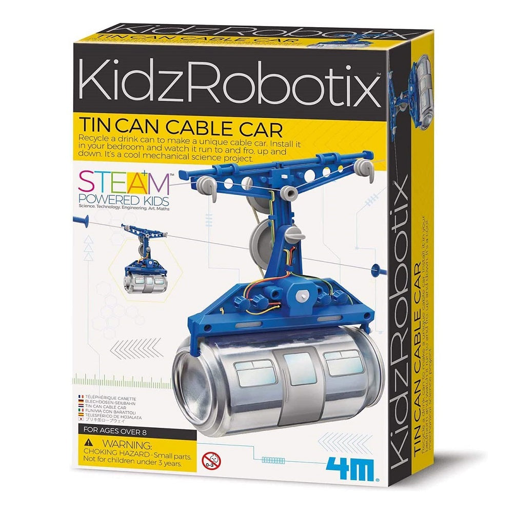 4M KidzRobotix Tin Can Cable Car-Toys & Learning-4M-031580 CC-babyandme.ca