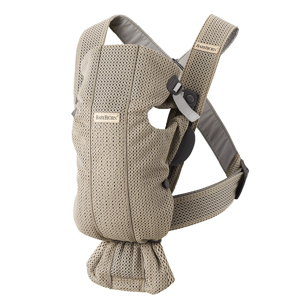 Baby Bjorn Baby Carrier Mini 3D Mesh (Grey Beige)-Gear-Baby Bjorn-025537 GB-babyandme.ca