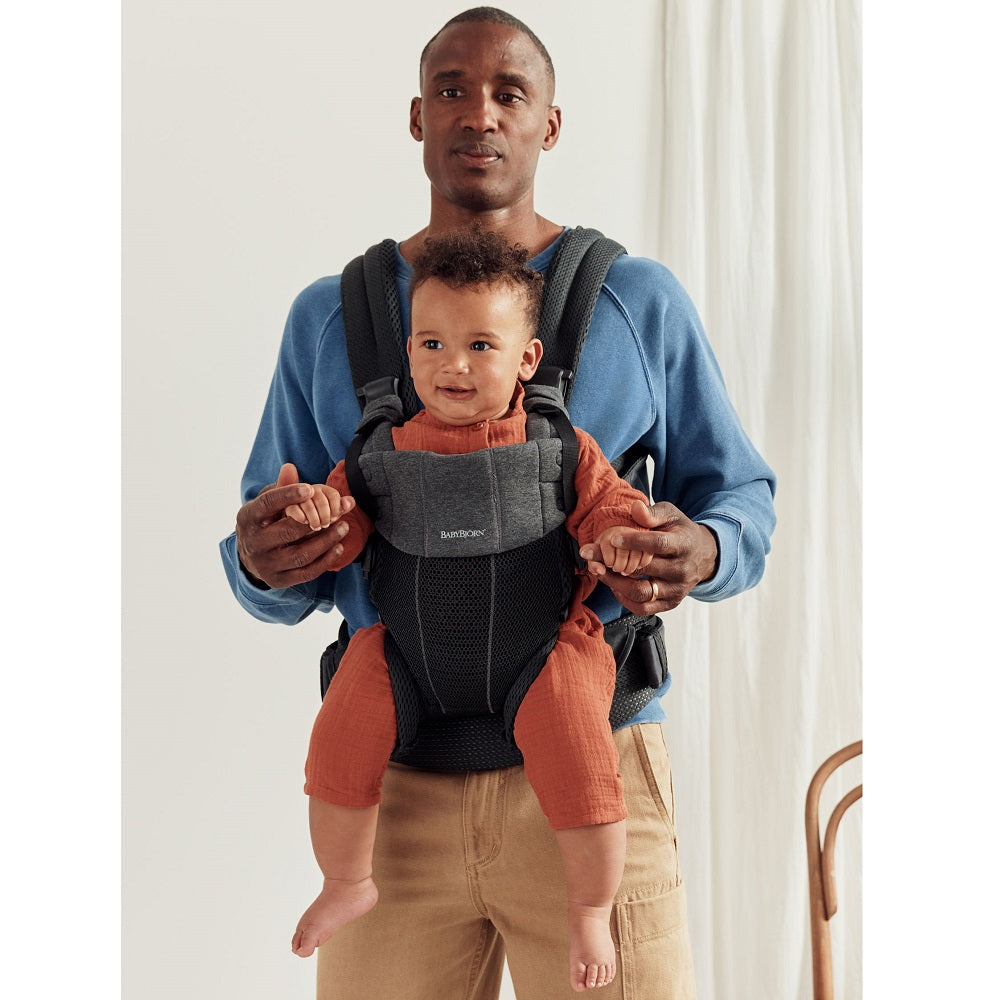 Baby Bjorn Harmony Carrier 3D Mesh (Black)-Gear-Baby Bjorn-030037 BK-babyandme.ca