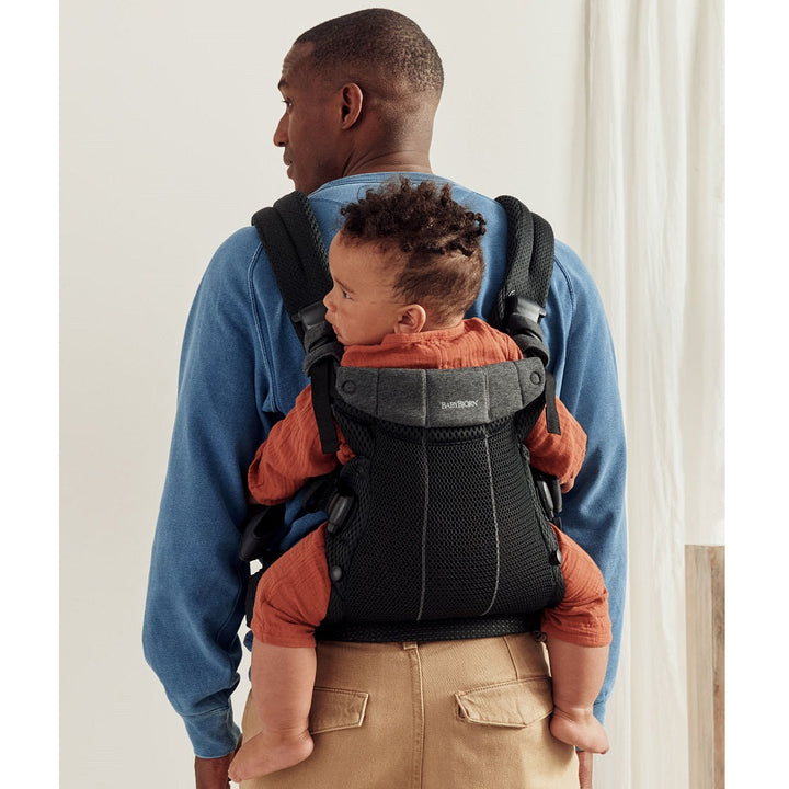 Baby Bjorn Harmony Carrier 3D Mesh (Black)-Gear-Baby Bjorn-030037 BK-babyandme.ca