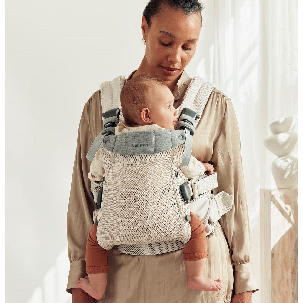 Baby Bjorn Harmony Carrier 3D Mesh (Cream)-Gear-Baby Bjorn-030037 CR-babyandme.ca