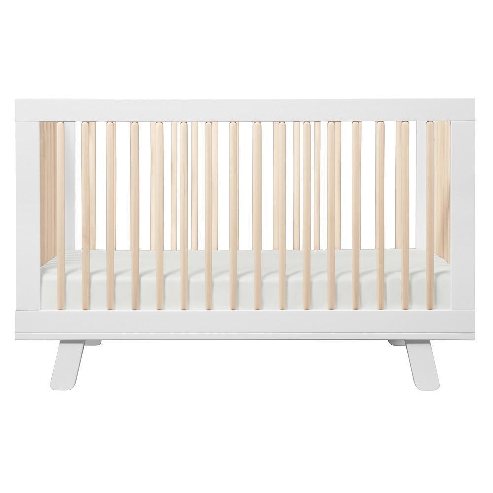 Babyletto Hudson 3-in-1 Crib with Toddler Bed Conversion Kit (White/Washed Natural) IN-STOCK-Nursery-Million Dollar Baby-028453 WN-babyandme.ca