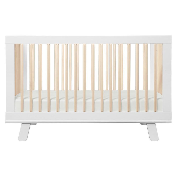 Babyletto Hudson 3-in-1 Crib with Toddler Bed Conversion Kit (White/Washed Natural) IN-STOCK-Nursery-Million Dollar Baby-028453 WN-babyandme.ca