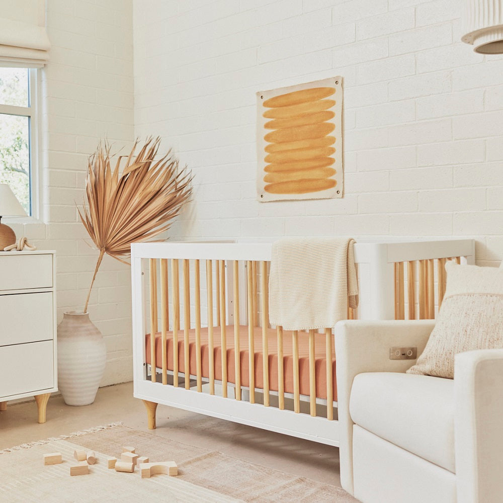 Babyletto Lolly 3-in-1 Crib with Toddler Bed Conversion Kit (White/Natural) SPECIAL ORDER-Nursery-Million Dollar Baby-030743 WN-babyandme.ca