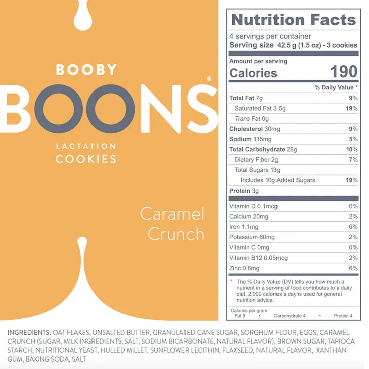 Booby Boons Lactation Cookies (Caramel Crunch)-Feeding-Stork & Dove-010736 CA-babyandme.ca