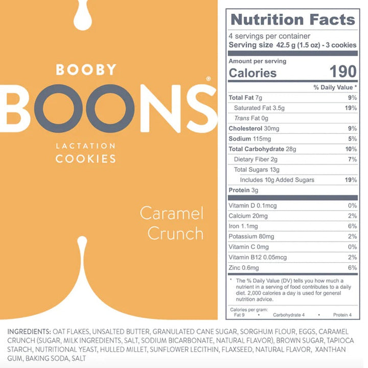 Booby Boons Lactation Cookies (Caramel Crunch)-Feeding-Stork & Dove-010736 CA-babyandme.ca