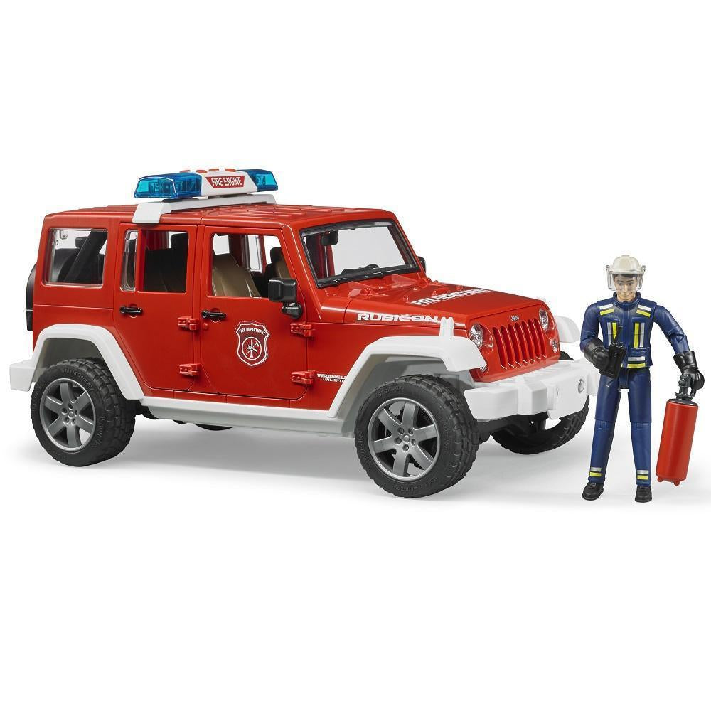 Bruder Jeep Wrangler Unlimited Rubicon Fire Department Vehicle with Fireman-Toys & Learning-Bruder-023623-babyandme.ca