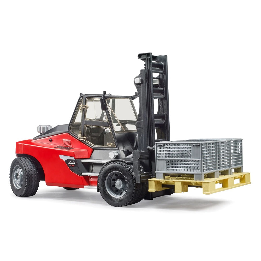 Bruder Linde HT160D Stacker with Pallet & 3 Pallet Cages-Toys & Learning-Bruder-031893-babyandme.ca