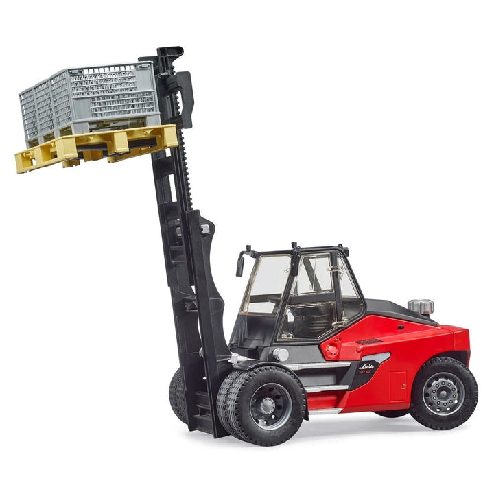 Bruder Linde HT160D Stacker with Pallet & 3 Pallet Cages-Toys & Learning-Bruder-031893-babyandme.ca