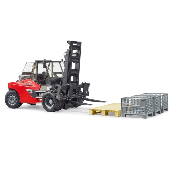 Bruder Linde HT160D Stacker with Pallet & 3 Pallet Cages-Toys & Learning-Bruder-031893-babyandme.ca