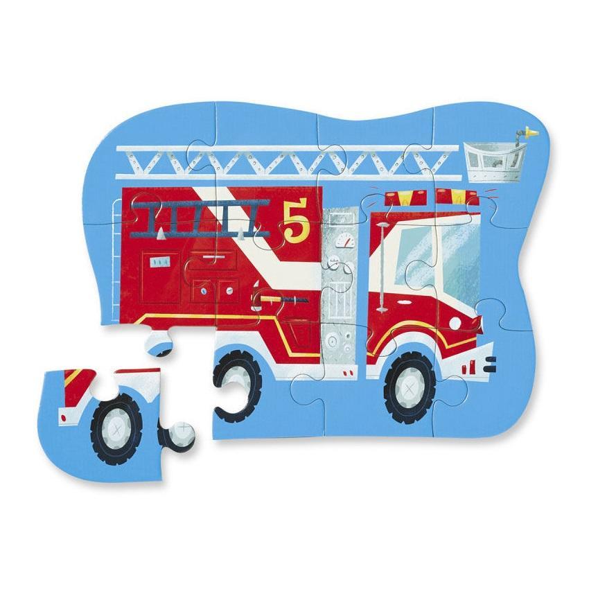 Crocodile Creek 12-Piece Mini Puzzle (Fire Truck)-Toys & Learning-Crocodile Creek-009739 FT-babyandme.ca