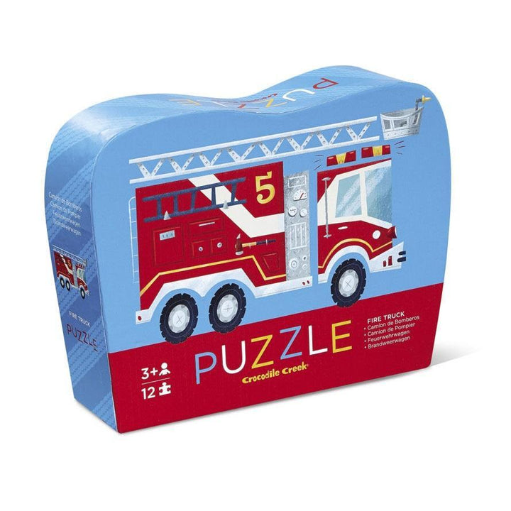 Crocodile Creek 12-Piece Mini Puzzle (Fire Truck)-Toys & Learning-Crocodile Creek-009739 FT-babyandme.ca