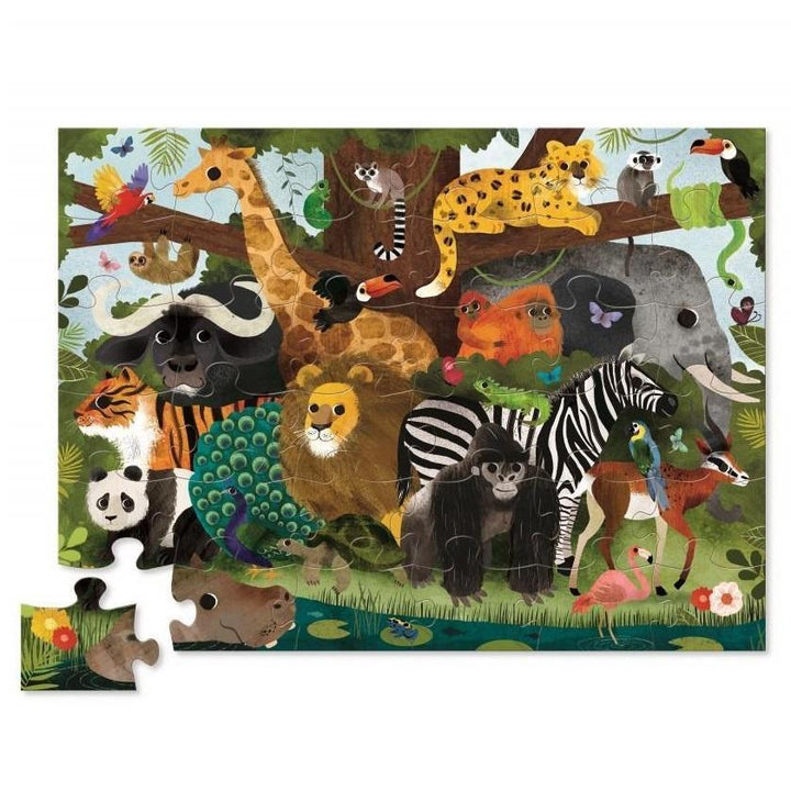 Crocodile Creek 36-Piece Floor Puzzle (Jungle Friends)-Toys & Learning-Crocodile Creek-009741 JF-babyandme.ca