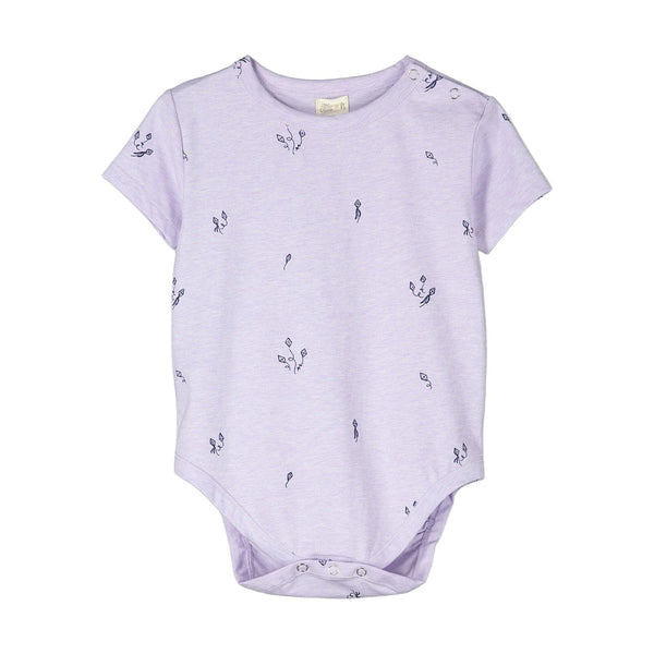 Ettie + H Morgan Jersey Onesie (Pink Flowers) -  9-12 Months