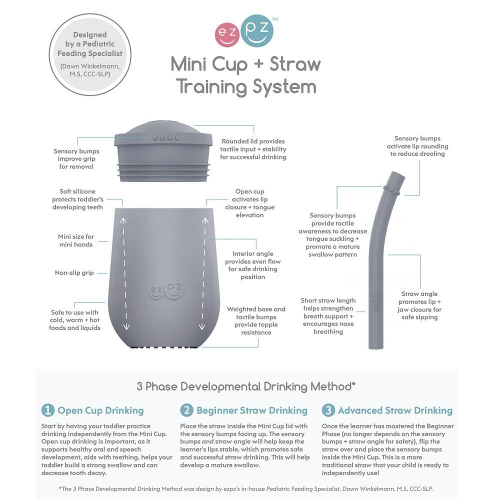 ezpz Mini Cup + Straw Training System - Olive