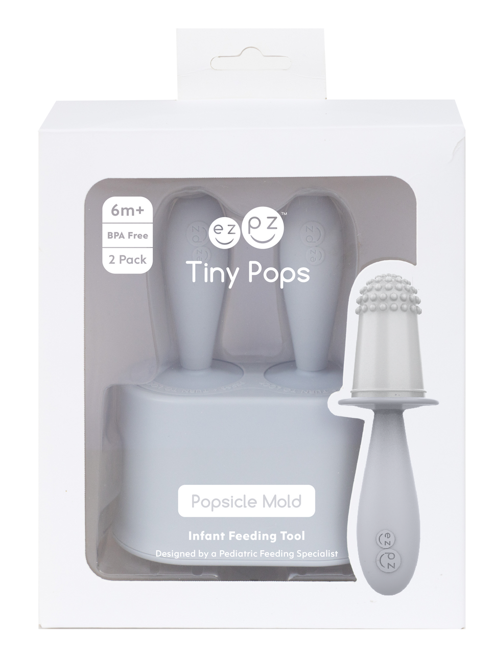 Ezpz Tiny Pops (Pewter)-Feeding-Ezpz-031657 PW-babyandme.ca