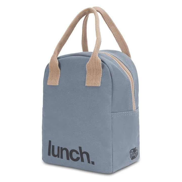 Fluf Zipper Lunch Bag (Lunch Blue)-Feeding-Fluf-026419 LB-babyandme.ca