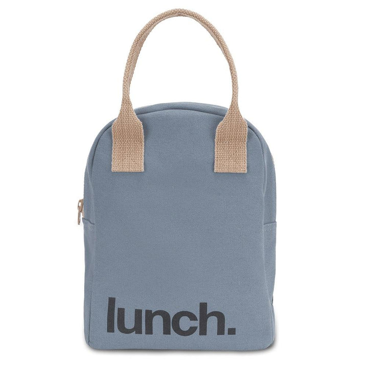 Fluf Zipper Lunch Bag (Lunch Blue)-Feeding-Fluf-026419 LB-babyandme.ca