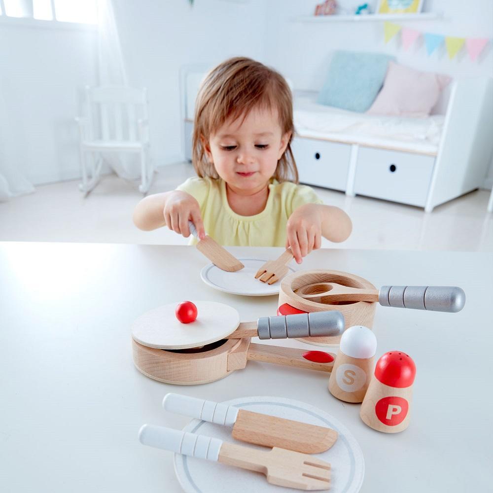 Hape Cook & Serve Set - DISC-Toys & Learning-Hape-025639-babyandme.ca