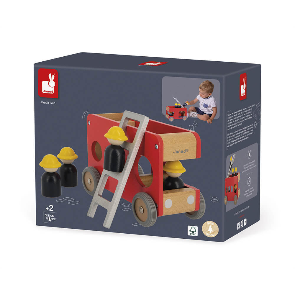 Janod Bolid Fire Engine-Toys & Learning-Janod-030930-babyandme.ca